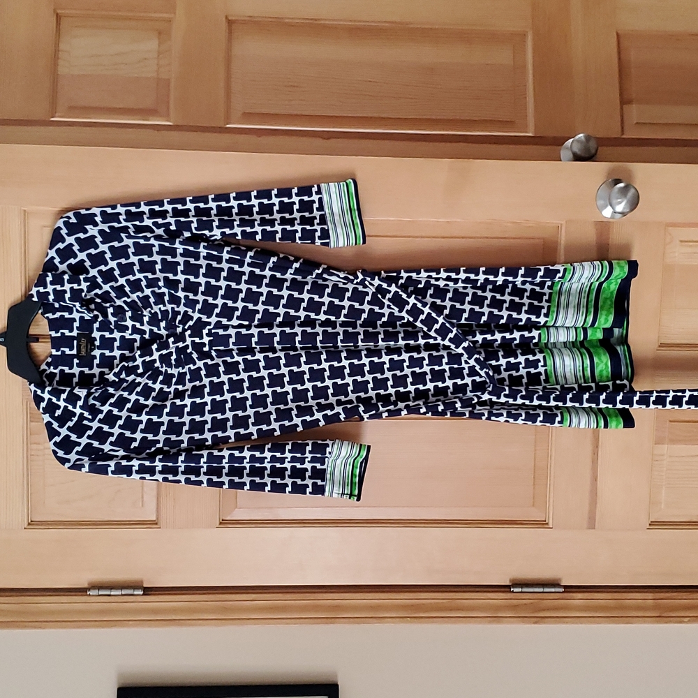 Laundry Blue, Green, White Dress